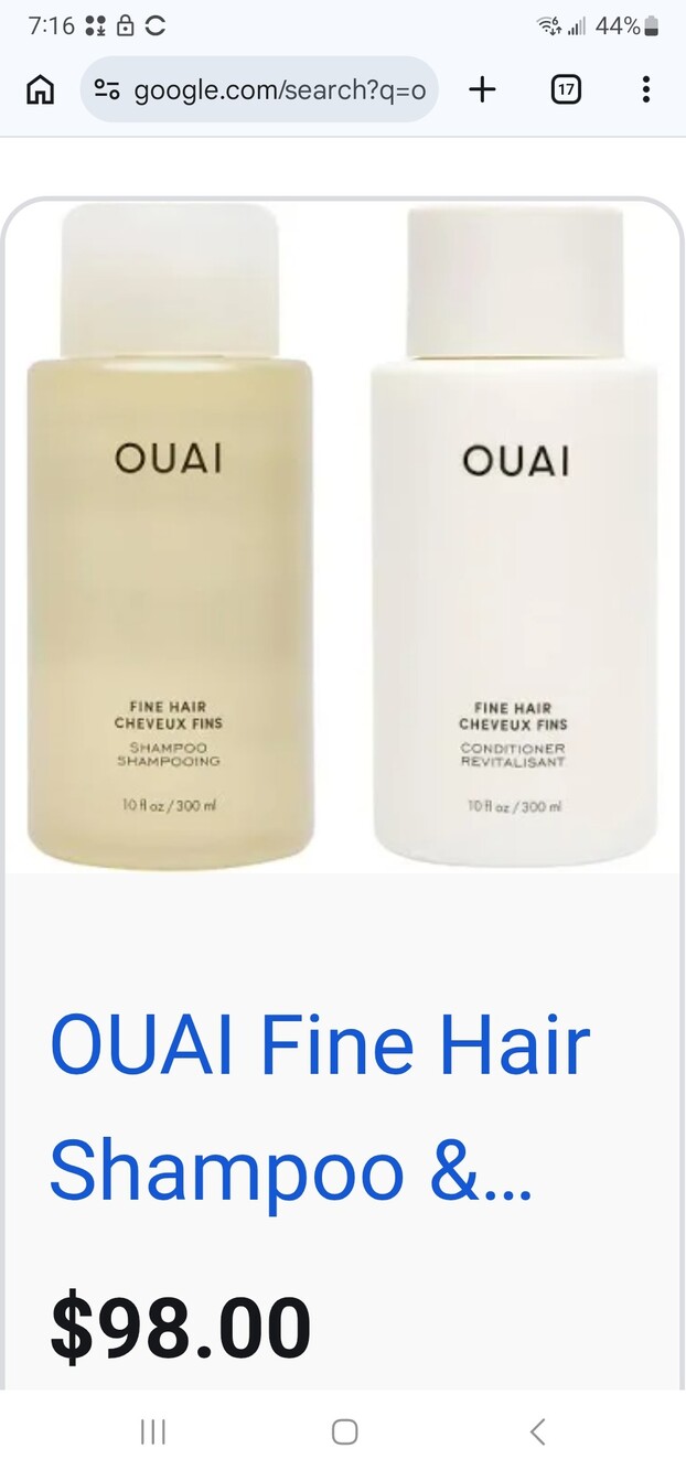 OUAI Fine Hair Shampoo and Conditioner Duo 10 fl oz NWT Brand New